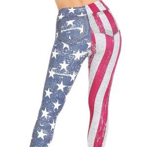 Creamy Soft Jeggings USA Flag - M